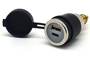 CLIFF TOP Cliff-Top Chargeur USB de Moto DIN Type H (Hella), Compatible avec Les Motos BMW (Type C Mini)