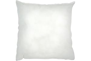 Riva Paoletti Hollowfibre Cushion Pad Insert Inner- Standard Square Shape - 100% Polyester Filling - Double Stitched Edges - 45 x 45cm (18" x 18" inches) - Designed in the UK,White