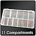 New Auth Empty Storage Box Case / Compartments For Acrylic Nail Art Tips / Gems / Rhinestone (11 Compartments)