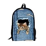 ☀Vivid diseño 3D patrón de la cara animal bolsa de hombro