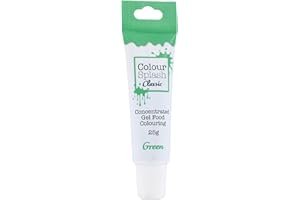 Colour Splash Food Colouring Gel Tube, Edible Ingredients, Highly Concentrated Gels, Easy to Use Squeezy Tubes, Transform Plain Cakes Into Bright, Eye-Catching Creations - Green 25g
