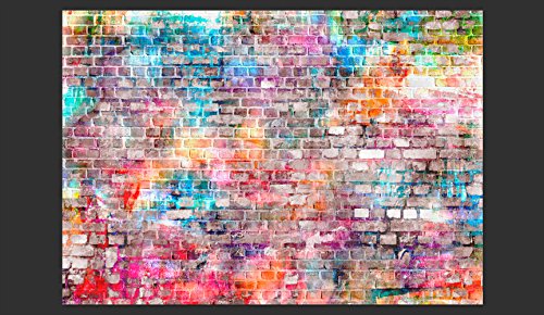 Fototapete Steinwand 400×280 cm – VLIES TAPETE PREMIUM – PROFI QUALITÄT – Top moderne Wanddeko – Riesen Wandbild – Top Design Tapete – Neue exklusive Edition mit noch besser Druckauflösung – Deutsches Premium Vlies – Steine Stein Steinwand Ziegel bunt f-B-0131-a-a - 5