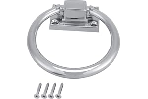 Delaman heurtoir de Porte Poignée à Tirer, 111x56x38MM Argent Brillant Acier Inoxydable Étanche Bague de Traction Étanche Heurtoir de Porte en Bois Durable Poignées