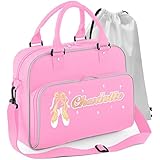 Ballet Dancer - Pointe Shoes Ribbons - Pink - Personalised Dance Bag &amp; Drawstring Shoe Bag MusicaliTee