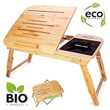 ✅ MESA MULTI-USO - Podrá utilizar la mesita de bambú en muchos lugares y de muchas formas. Como mesita para leer, escribir o ver películas, bandeja para cenar viendo la televisión, para desayunar en la cama, para pacientes / niños, stand para apoyar el portátil en la oficina, atril para dibujar, pupitre para niños, mesa para ir de picnic o viaje al campo, parque o la playa, estación de trabajo, navegar por internet desde el sofá, jugar con la tablet...