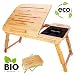 Produktbild CURVAN Laptoptisch Bambus Betttisch Beistelltisch | Frühstück Bett Sofa | Carved
