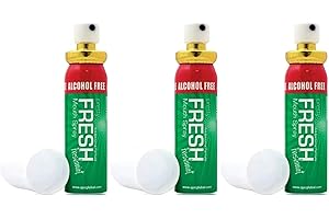 PRETTY Breath Freshener Mint Alcohol Free Fresh Antibacterial Freshen Pck 4