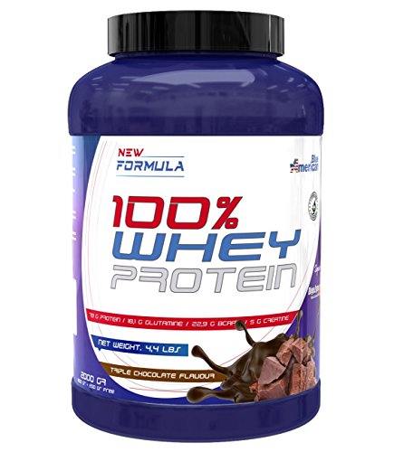 American Blue 100% Whey Proteína en Polvo, Triple Chocolate - 2Kg.