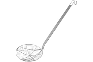 FM Professional 21366 Araignee pour Cuisine INOX 16 cm, ecumoire INOX, araignée Cuisine, ecumoire Cuisine, écumoire de Cuisine, Acier Inoxydable, 46,5 x 16 cm