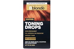 Jerome Russell Bblonde Copper Toning Drops - Non-Permanent Copper Hair Toner, Refresh & Maintain Copper Hair Dye, Add Drops in Shower with Shampoo or Conditioner, 50 Uses