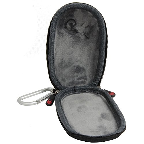 Hermitshell Travel Hart EVA Lagerung Tasche Schutz hülle Etui Tragetasche Beutel Compact Größen und karabiner für Apple Magic Mouse Maus I und II 2nd Gen und Karabiner Schwarz Nylon - 4