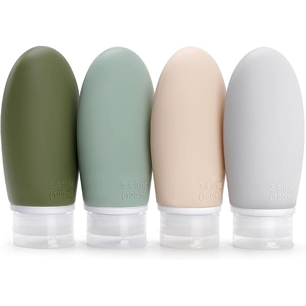 TOGEVAL Silikon Quetschflaschen - 3 Stück Nachfüllbar - Auslaufsicher Für Reise & Make-up