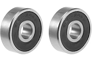 TOP-VIGOR 2Pcs 626-2RS Deep Groove Ball Bearings, Z1 6mm x 19mm x 6mm Double Sealed Industrial Bearings, Chrome Steel Skateboard Bearings for Electrical Instrument Equipment