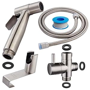 Edelstahl Bidet WC Sprayer Set - Mit Duschschlauch Und Wandhalterung