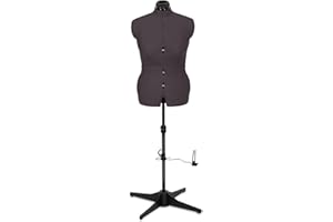 DISPLAY GURU Female Adjustable Dressmakers Tailors Dummy Mannequin (Grey, Size 16-22)