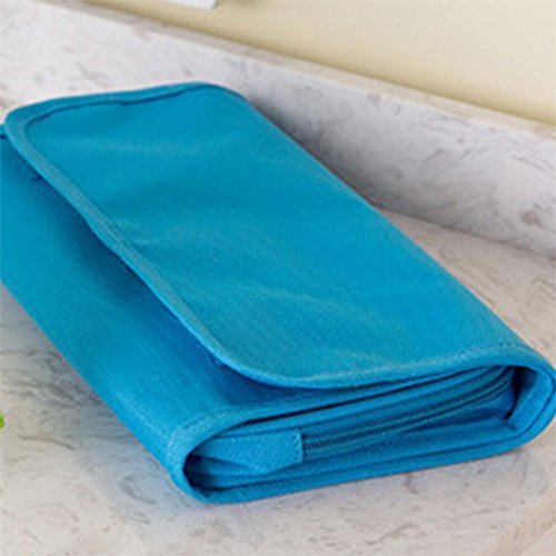 Hosaire 1x Aufbewahrungs-tasche Segeltuch taschen Mehrfarbig Aufbewahrungstasche Hängetasche Handtuchbeutel Lagerung Taschen Aufbewahrung Organizer,Blau - 2