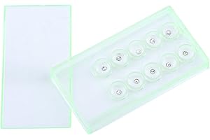 Mxzzand 10pcs 2mm Tooth Gem Diente Dental Adornos De Cristal Dientes Decoración De La Joyería Blanco con Caja