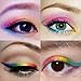Makeup Highlighter Eyeshadow Palette Terrece Handmade Makeup Blusher Face Shimmer Powder Rainbow Color #1 with Blusher Brush