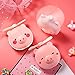 Produktbild DishyKooker Ein Geburtstagsgeschenk f¨¹r EIN Kind Frauen-Mdchen-kompakter Netter Karikatur-Schwein-Wieder aufladbarer USB-Ventilator mit Licht des Kosmetikspiegel-LED