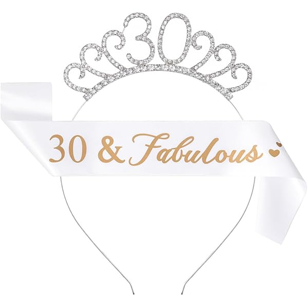 BN Fascia Corona E Cintura Per Compleanno 13 Anni: Oro Rosa Con Striscione E Strass Per Ragazze