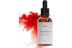 ‎ROOTS NATURALS roots NATURALS® Astaxanthin Tropfen + Vitamin E I Antioxidans I, (30ml), 950 Tropfen für [2 Monate] - 6mg pro Tagesdosis, hochdosiert & vegan - höchste Bioverfügbarkeit - Laborgeprüft