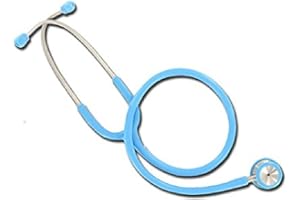 pédiatrique double pavillon, Bleu clair, léger, Chrome plaqué Pediatry Stéthoscope