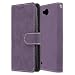 Produktbild LG X Power 2 Hülle, Chreey Matt Leder Tasche Retro Handyhülle Magnet Flip Case mit Kartenfach Geldbörse Schutzhülle Etui [Lila]