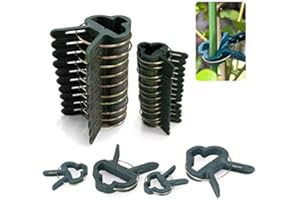 Hongyans 60 Stück Pflanzen Befestigung Pflanzenclips Pflanzenklammern Rankhilfe für Tomaten Rosen Gurken Wiederverwendbare Garten Clips für Kletterpflanzen Befestigung