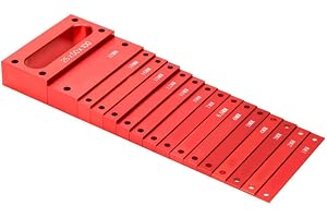 Träbearbetning mätblock set 16 delar höjdmätning precision | 16-delat set, 0,03 mm noggrannhet, för perfekt höjdmätning, för