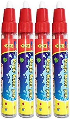 AEVEA 4 Pack Magic Water Doodle Pens, 4 Magic Pen For All Drawing Mats Magnetic doodle Learning Painting Doodle Scribble Boards