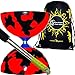 Produktbild Jester Diabolo Set (schwarz/rot) + Metall Diabolo Sticks, Diablo String & Reisetasche.