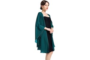 BEAUTELICATE Femme Étole Châle Elégant Foulard Boléro Cape en Mousseline de Soie Pour Robe de Soirée Mariage Mariée Cérémonie