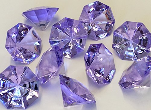 Deko - Diamanten. Größe ca 32 mm. 10 Stück. Farbe: Lila VIOLETT -80