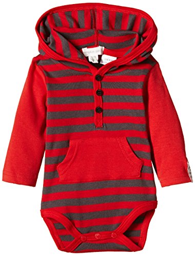 Pumpkin Patch Baby-Boys Hooded Bodysuit, Red Alert, 3-6 Months