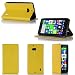 Produktbild Nokia Lumia 930 4G Tasche Leder Style gelb Hülle Cover mit Stand - Zubehör Etui smartphone 2014 Nokia 930 Windows Phone 8.1 Flip Case Schutzhülle (Handy tasche folio PU Leder, Gelb Yellow) - Brand XEPTIO accessoires