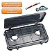 Produktbild 2Flammen Gaskocher anthrazit, mit Zündsicherung + Piezozündung, Regler + 1Meter Schlauch