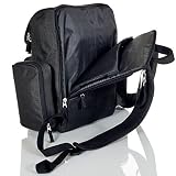 LCP Kids grosser Baby Wickel Rucksack AUSTIN 5 teilig mit Wickelunterlage Thermo Flaschenwärmetasche Kinderwagen Universal Befestigung Haken und 2in1 Windeltasche mit Feuchttuchspender - 7