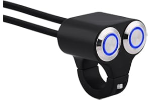 KEENSO 7/8inch 22mm Motorcycle Handlebar Switch, Universal Motorbike Handlebar Brake Fog Headlight Handle On/Off Grip Switches(Type C) motorcycle handle motorcycle manual switch