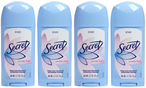 Secret Wide Solid Antiperspirant And Deodorant, Powder Fresh - 2.7 Oz ( Pack of 4 )