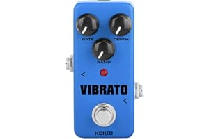 KOKKO Guitar Mini Effects Pedal Vibrato Traditional Vibrato Effect Sound Processor Portable Accessory for Guitar and Bass - FVB2