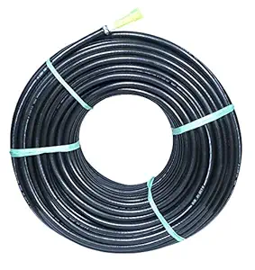 Tramp & Badger (Size : 1/2 (0.5) Inch, Length: 5 Meters, Black) Heavy Duty Braided Water Hose Pipe, Light Weight Easy to Connect For Garden, Car Wash, Floor Clean, Pet Bath, Park & Yard.