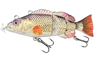 ‎ODS LURE ods lure 3,9inch Elektrischer Angelköder USB wiederaufladbare Elektrischer Fischköder Mehrgelenkigere Schwimmköder mit Drillingshaken für Barsch Hecht Zander