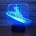 Produktbild Tier Nachtlicht Zerstören Schiff 3D Led Tischlampe Nachtlicht Acryl Glühbirne Illusion Tisch Baby Nachtlicht