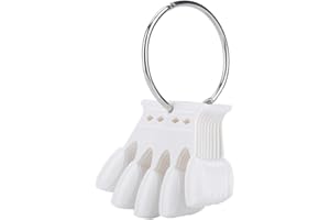 ‎FILFEEL Tipsy do paznokci, 10 sztuk Patyczki do paznokci Wyświetlacz Lakier do paznokci Kolorowa karta Praktyka Szablony do manicure z żelem Narzędzie do wskazywania (biały)