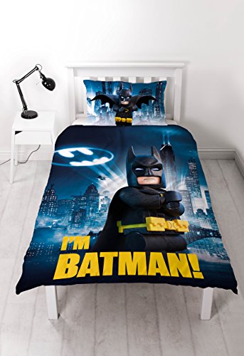 LEGO-Batman-Movie-Bettwsche-Set-mit-groem-Helden-Print-Design-fr-Einzelbett