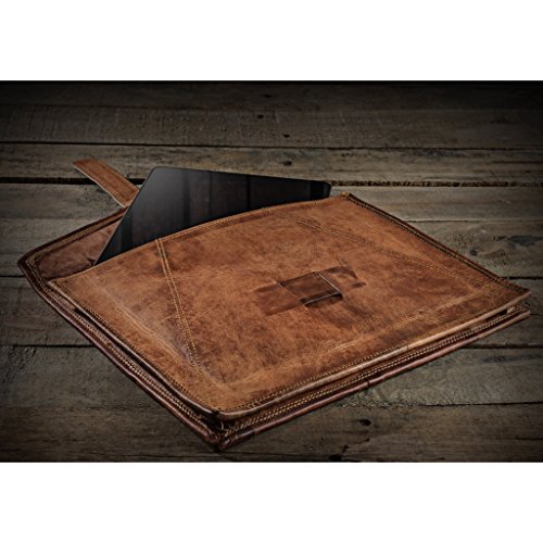 A.P. Donovan – Hülle für iPad 2 / 3 / 4 und iPad Air 1 / 2 – Etui, Case, Cover – Tasche / Schoner fürs Tablet – Vintage – braun – aus Leder - 3