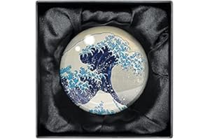 Museums & Galleries Crystal Glass The Great Wave Dome Paperweight