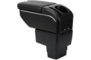 ZENVI MittelArmlehnen Compatible with Mazda 2 Armlehnen 2015-2024 Mittelkonsolen Veranstalter Armlehnen Zweitüriger Stil Verwendbar Ellbogenstütze（Kohlefaser Stil）