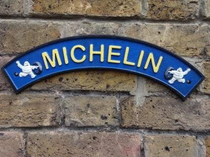 MICHELLIN CURVED CAST IRON SIGN