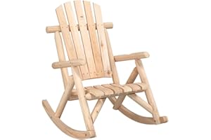 ‎VIDAXL vidaXL Garten Schaukelstuhl, Stuhl mit Schaukeldesign, Gartenstuhl mit Holzrahmen, Terrassenstuhl Outdoor Stuhl Gartensessel, Massivholz Fichte